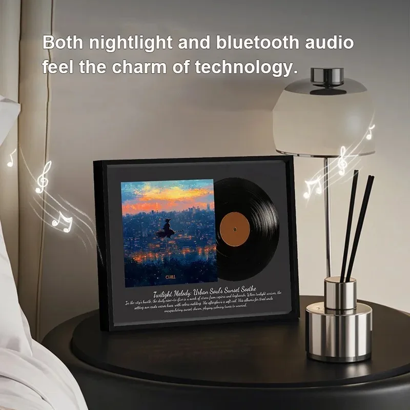 Ornamento de mesa estilo retrô alto-falante bluetooth acompanhamento acústico-óptico luz noturna e áudio sem fio qualidade de som hifi