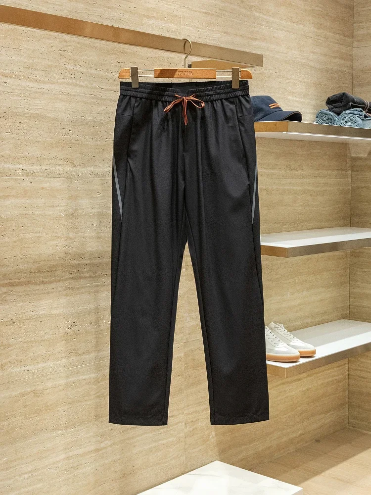 

ZZ быстросохнущая технология, уличная ткань, весенне-летние мужские повседневные брюки с тонкой эластичной резинкой на талии