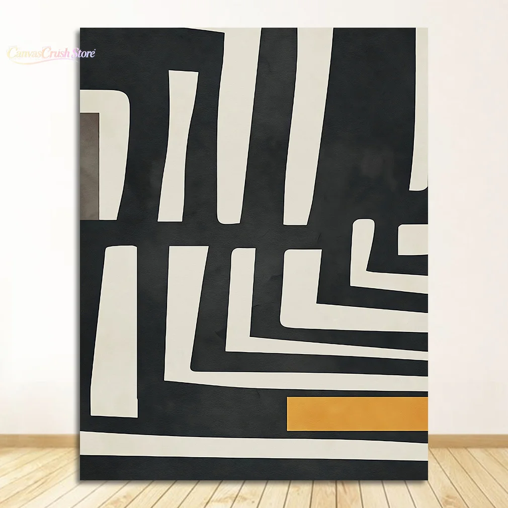 Scandinavian Poster and Prints Vintage Girl Wall Art Pictures for Living Room Kitchen Decor Geometric Abstract Canvas 2026
