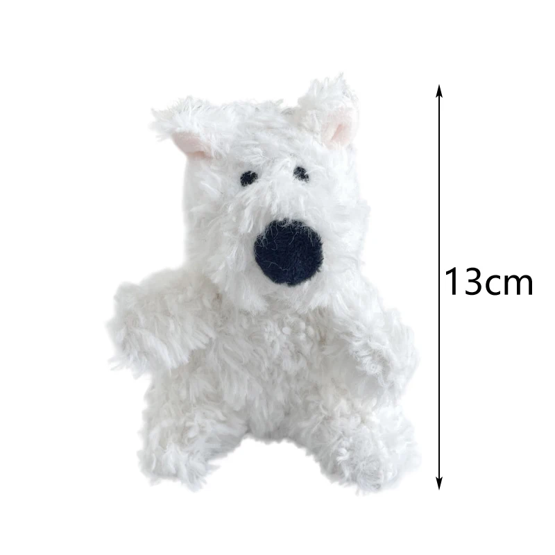 LLavero de peluche de perro para piezas, colgante de mochila de peluche bonito, dibujos animados Kawaii, Día de San Valentín, regalo para niña, 1 unidad