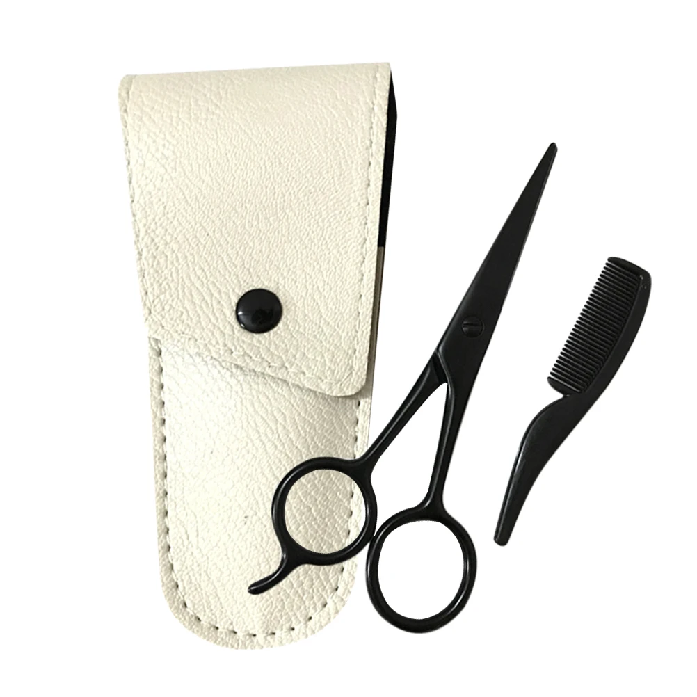 

3pcs Stainless Steel Beard Scissors Set Precision Trimming Shears For Men Mustache Grooming Tool Durable Anti-Rust Portable