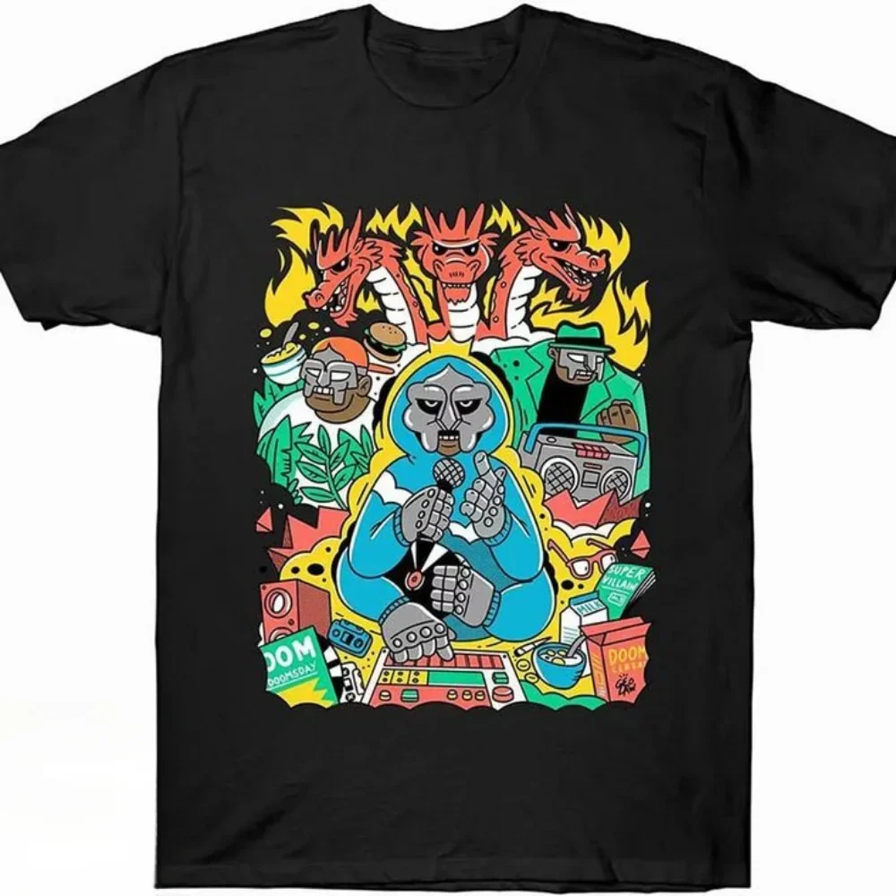 MF DOOM Madvillain, camisetas de fantasía del hombre enmascarado, camisetas gráficas, camisetas holgadas de Hip Hop para hombres y mujeres,