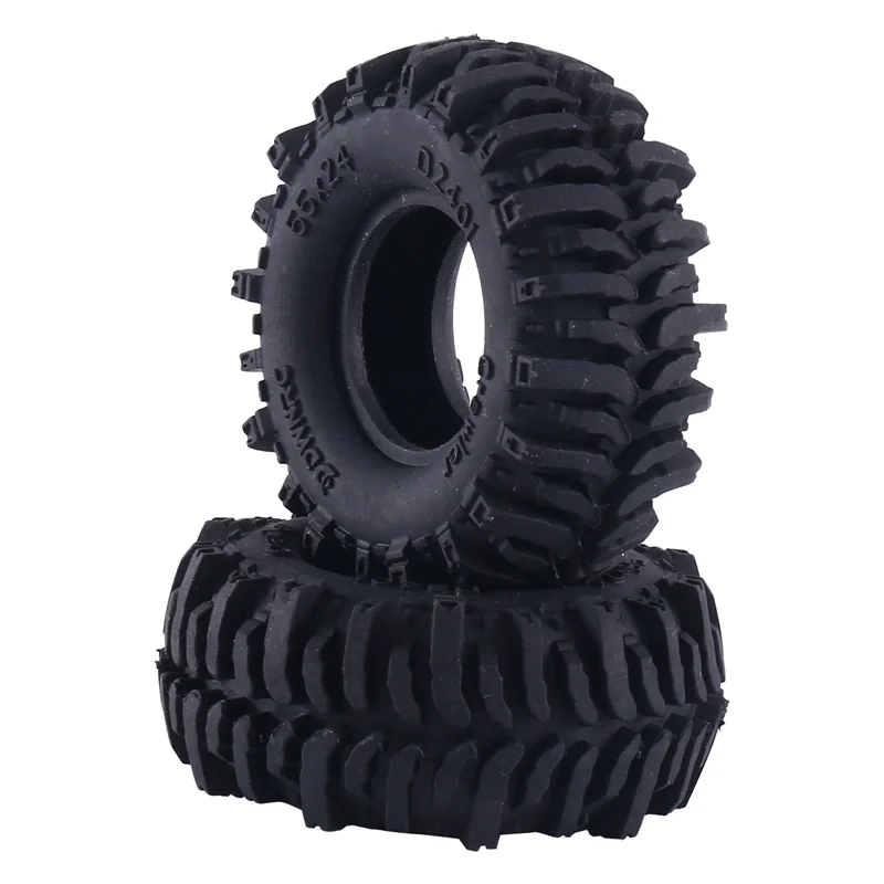 8 Buah 55X24Mm 1.0 Ban Karet Ban Roda untuk 1/18 1/24 RC Perayap Mobil Axial SCX24 AX24 FMS FCX24 TRX4M Suku Cadang Peningkatan
