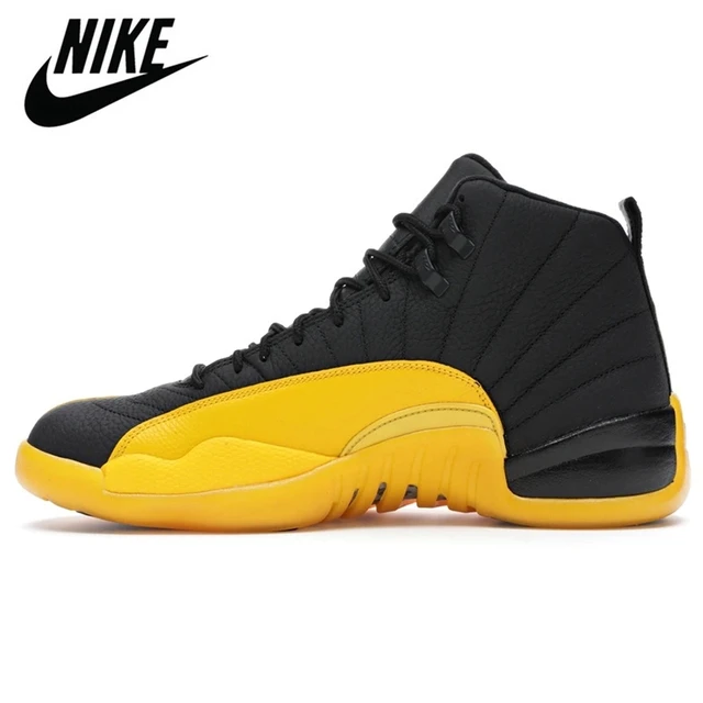 NIKE Air Jordan Retro 12 Black University of Gold Indigo Michigan Mens Ball Shoes Man Snickers Sports Shoes AliExpress
