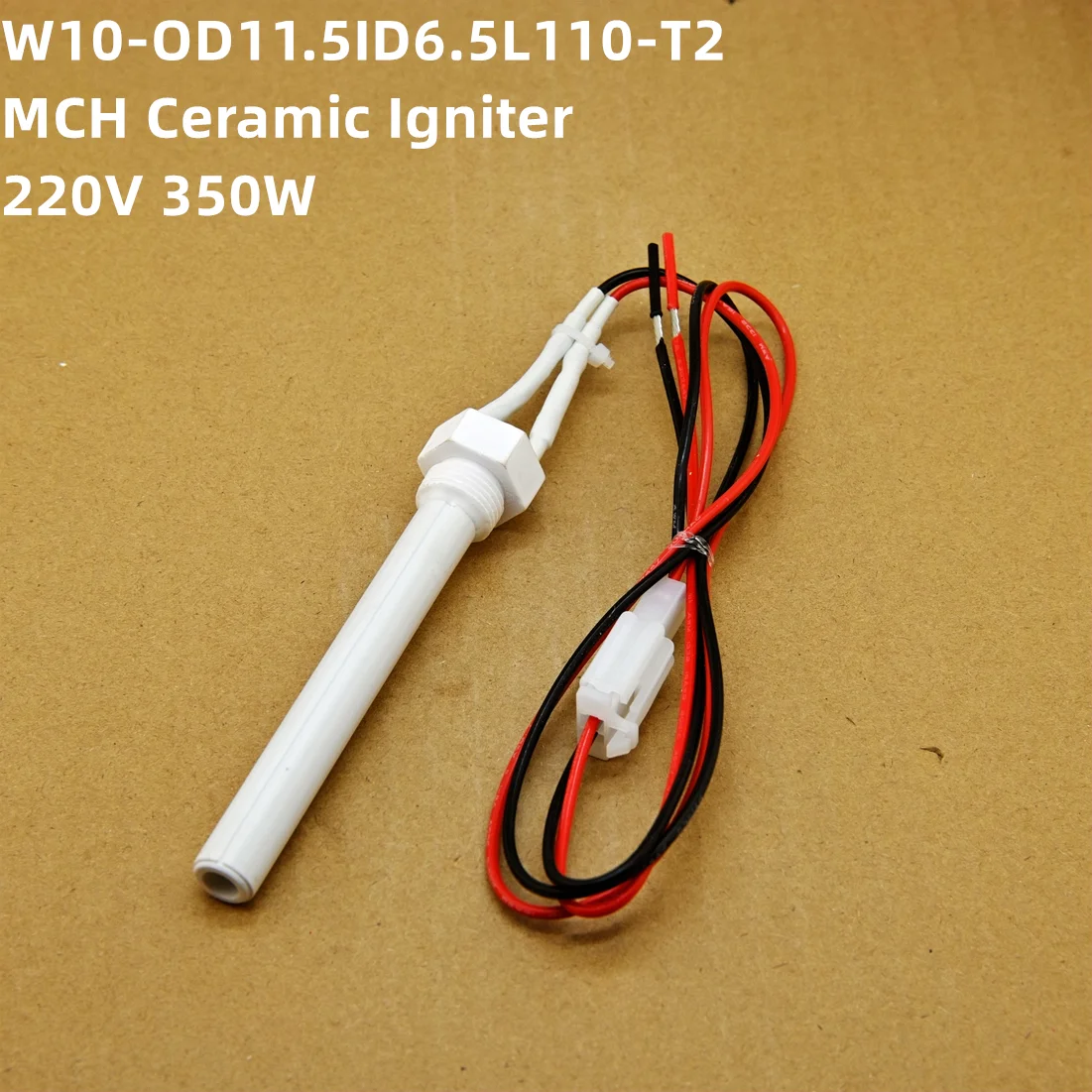 G3/8 screw 220V350W Ceramic Igniter Ceramic Heating Tubespark plug for pellet stove 11.5*6.5*110mm pellet stove Ignitor