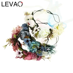 LEVAO New Spring Bridal Wedding Hairband Ladies Sweet Floral Headwear Fashion Corolla Headband Headband Hair Accessories