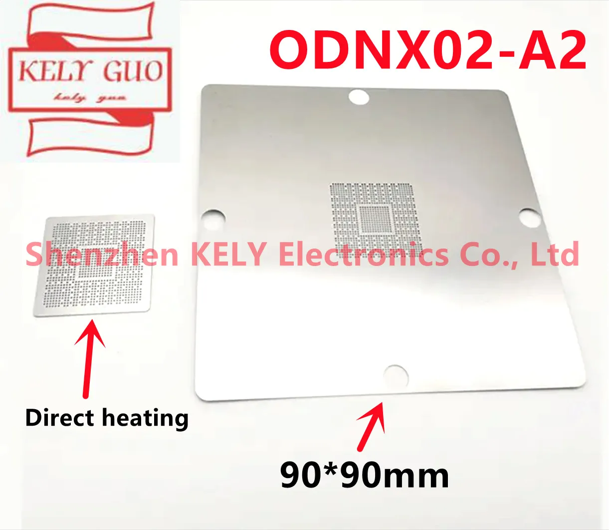 Direct heating 90X90MM 100% accuracy ODNX02-A2 ODNX10-A1 ODNX01-A2 For Nintendo Switch CPU Reballing IC BGA 0.35MM stencil