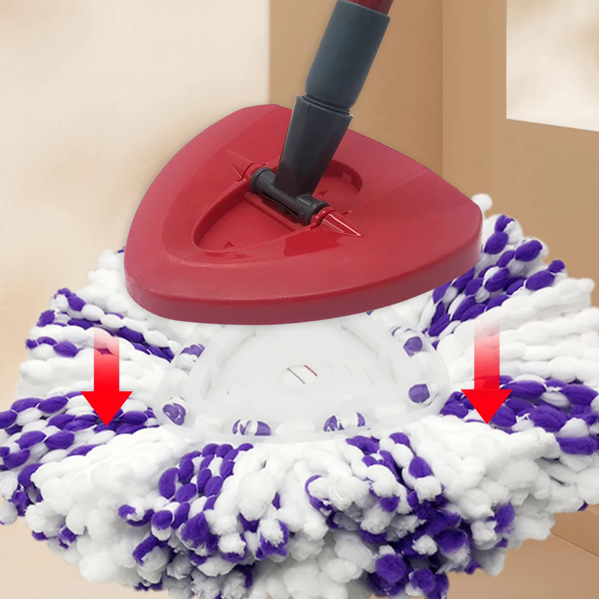 3/6 Packs Replacement Mop Head Compatible With Vileda Easy Wring Spin Mop, For O-Cedar Microfiber Spin Mop Refills