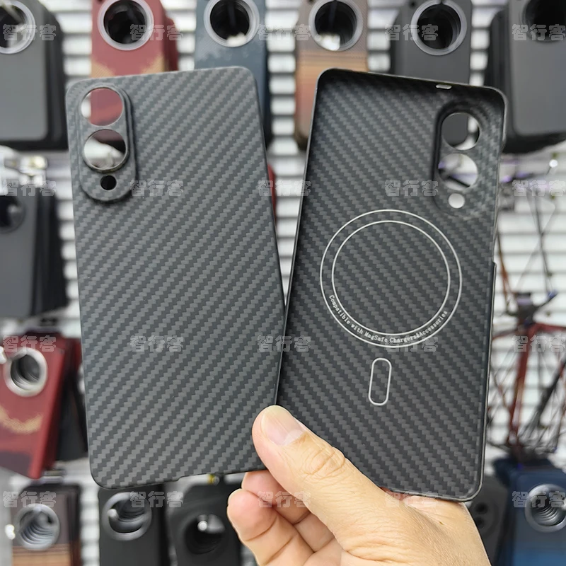 ZXKE Carbon Fiber Case voor Samsung Galaxy S26 S24 S25 Ultra met ingebouwde ijzeren plaat, magnetische autohouder, Magsafe, Aramid Fiber behuizing