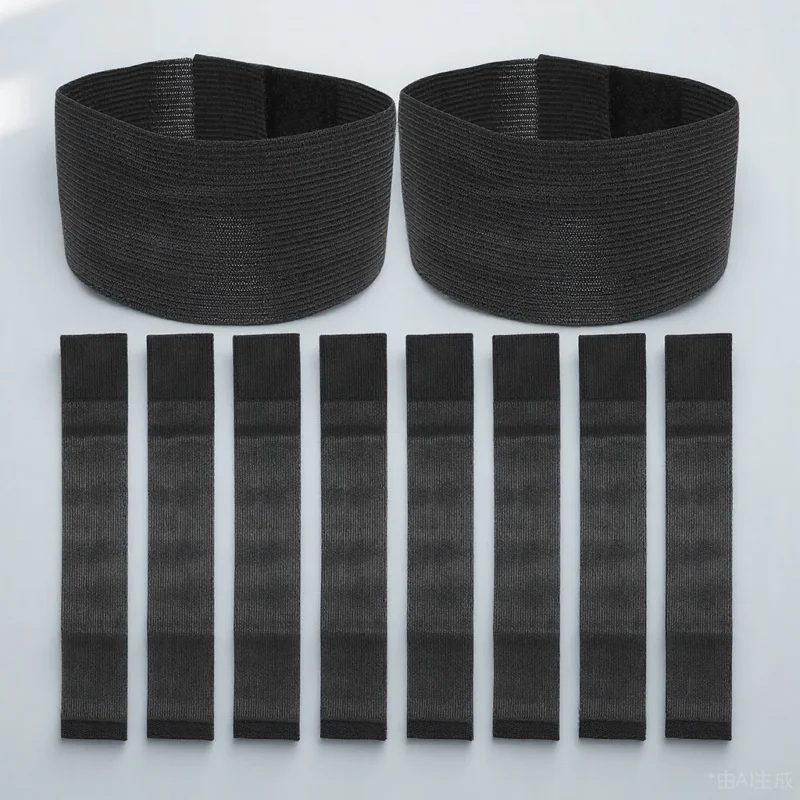 10pcs Funeral Memorial Armband Black Elastic Adjustable For Mourning Event Cemetery Commemoration Football Police Wear Durable