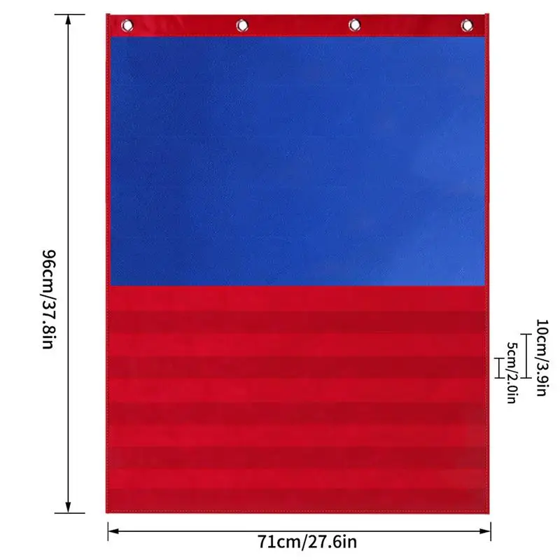 Classroom Calendar Pocket Chart Standard Size Pocket Chart With 5 Pocket And 15 Dry Erase Cards Classroom Pocket Chart For