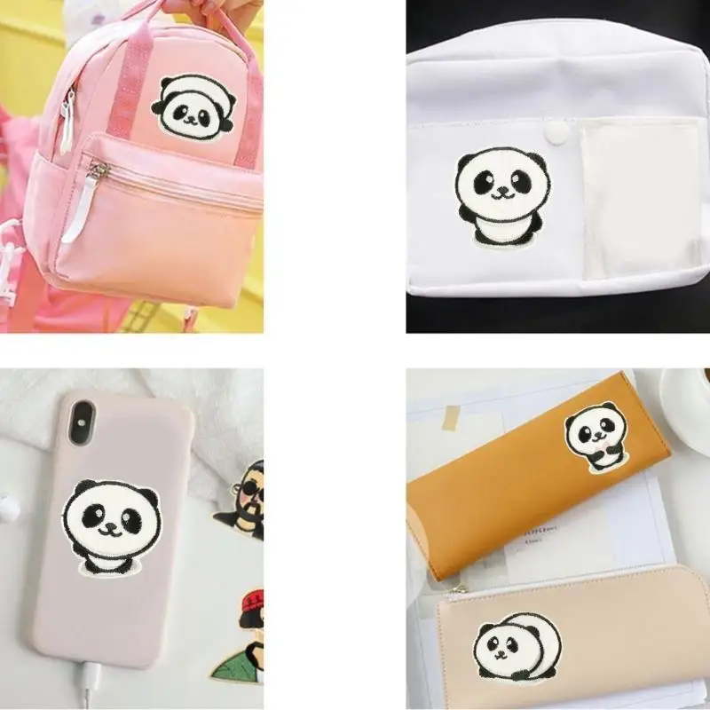 6 Pcs Lovely Panda Sewing Patches Iron on Patches Embroidery Patches for Clothes Y08E - view 3