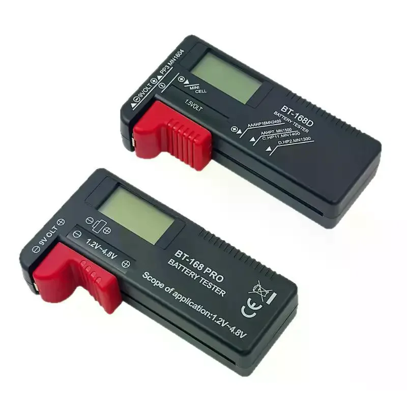 BT-168 PRO Digital Battery Tester Checkered Load Analyzer Display Check AAA AA Button Cell Lithium Capacity Universal Test