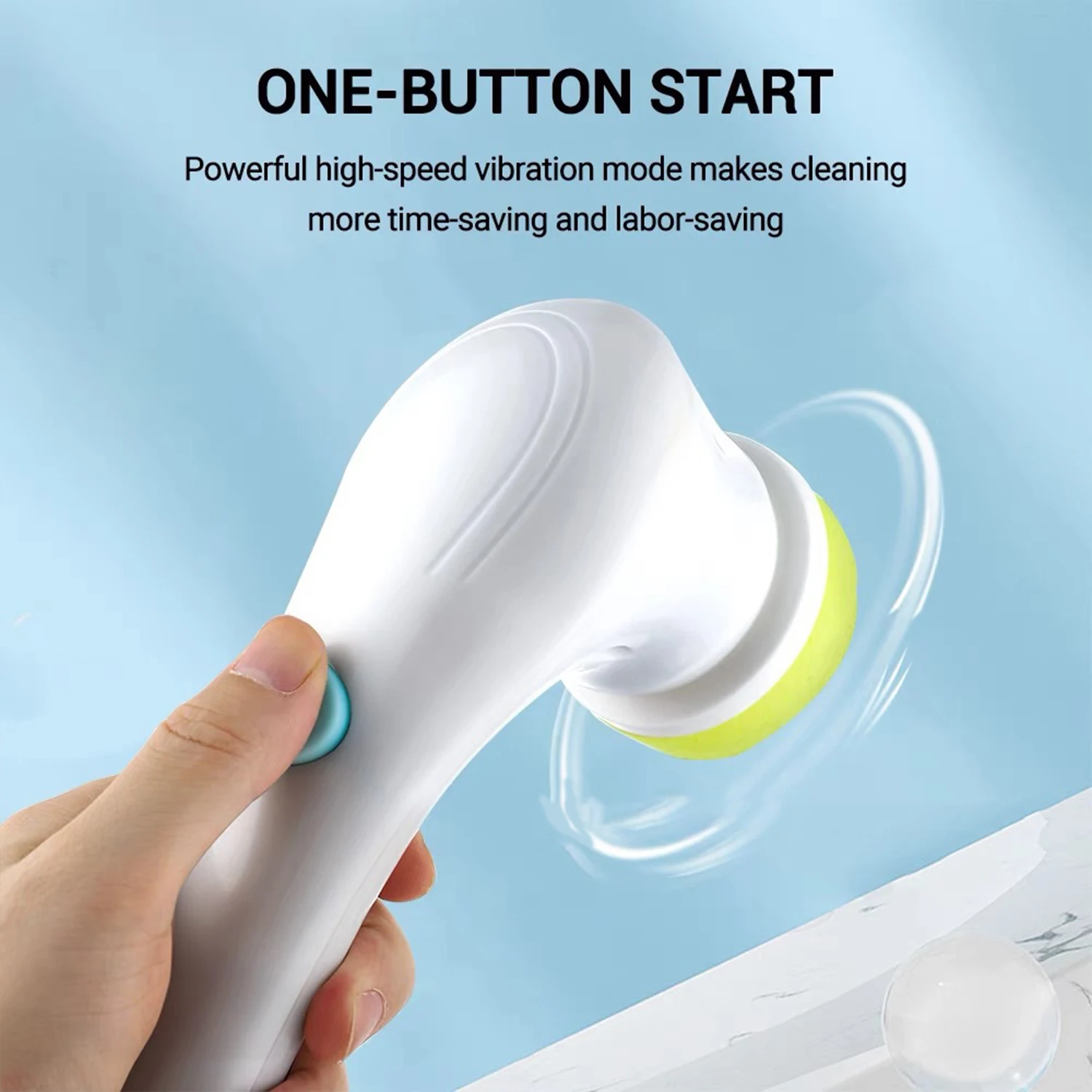 Electric Spin Scrubber Cordless Power Cleaning Brush with 5 Replaceable Brush Heads Rechargeable Scrubber for Bathroom  Kitchen