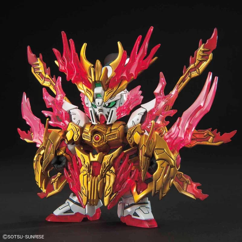 Bandai Original SD Sangoku Soketsuden Yan Huang Zhang Fei God Gundam Action Figure Assembly Model Kit Collectible Gifts