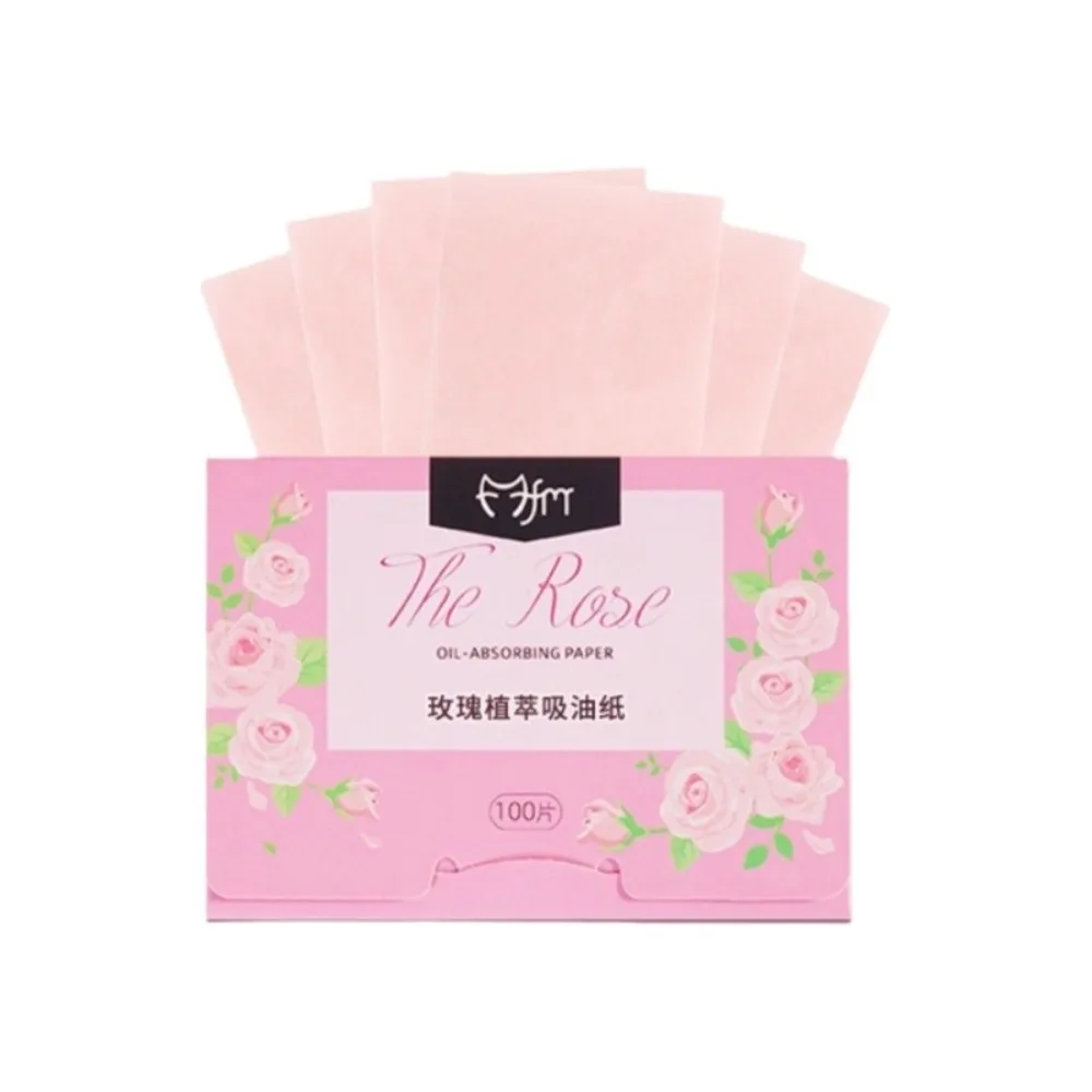 100pcs Anti-Grease Facial Oil Blotting Paper Facial Cleaning Plant Fragrance Oil Control Face Wipes Matte Oil Absorbing Paper
