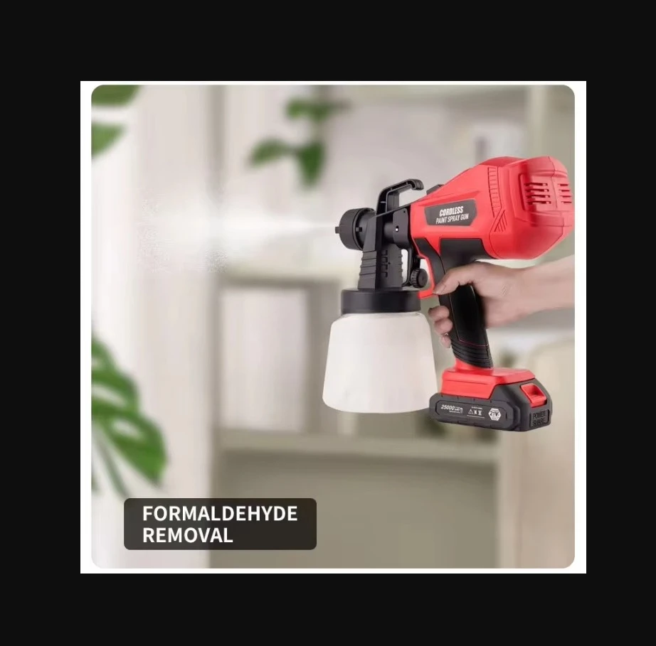 Mejor venta al por mayor 21V pistola de pintura en aerosol de iones de litio portátil DIY pequeña máquina Industrial de pintura de látex para el hogar