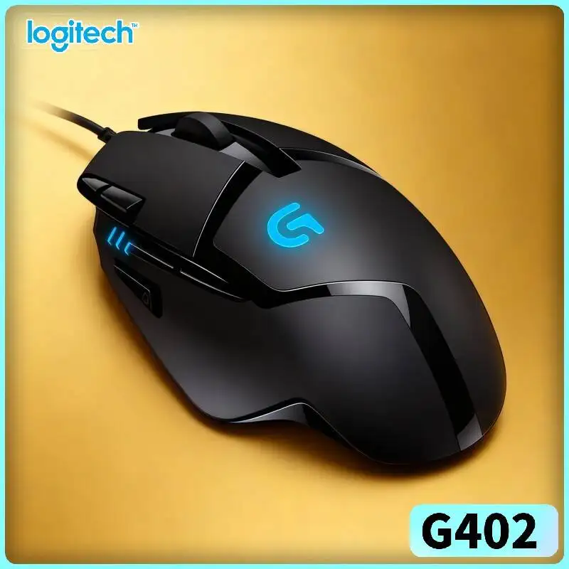 Logitech G402 Hyperion Fury Mouse 20M Clicks 8 Programmable Buttons Anti-Slip Ergonomic Grip for Desktop Gamers