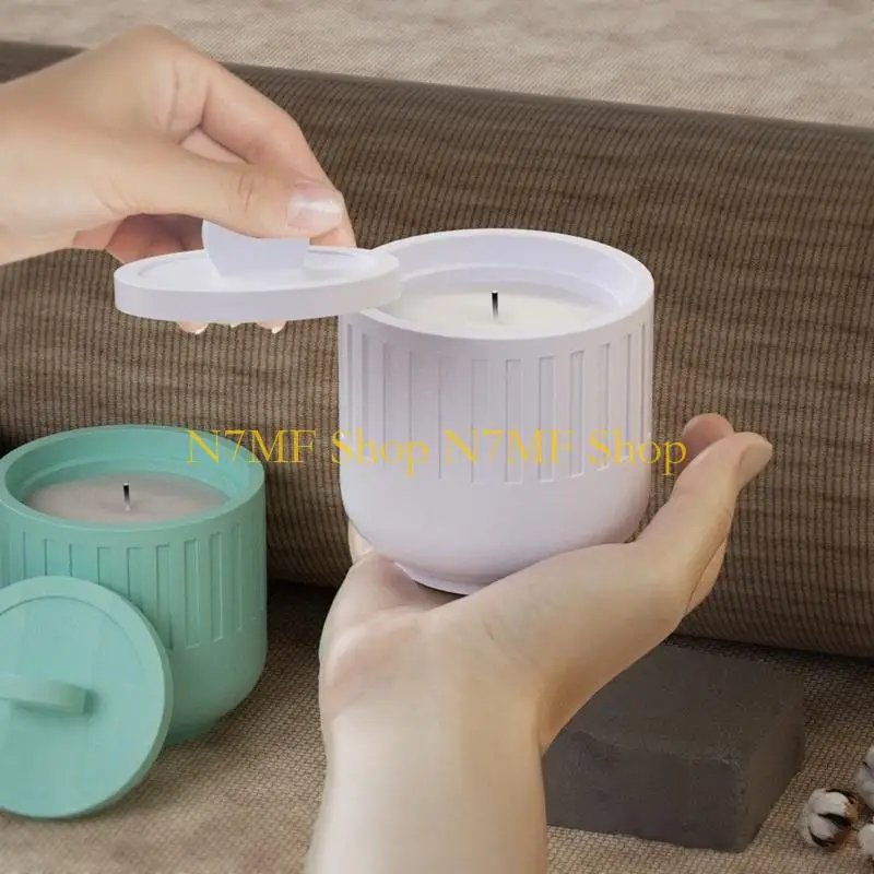 

N7MF Silicone Storage Jar Mould Jewelry Box Moulds Resin Mold Storage Container Molds