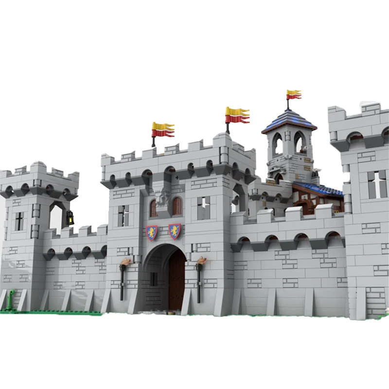 Bloques de construcción MOC de la serie Medieval Street View, castillo Modular grande, modelo de arquitectura, ladrillos técnicos, juguetes de ensamblaje, regalo de Navidad