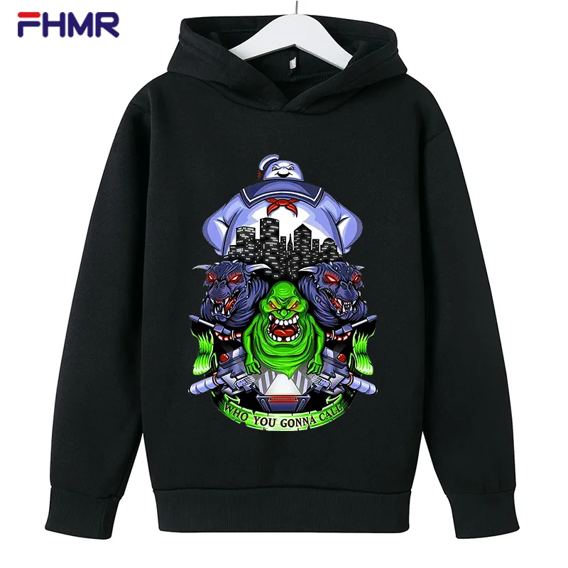 Kids Ghostbusters Clothing Boys Girl Hoodie Leisure Tops Anime Hoodies Toddle Coat Spring Autumn Sweatshirt for Children