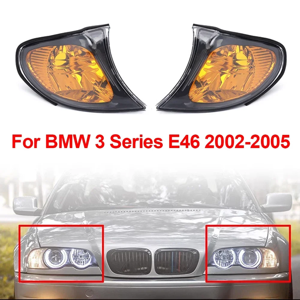 Car Turn Light Corner Marker Parking Light Lamp Trim For BMW 3 series E46 318i 320i 325i 330i 2002-2005 63137165859 63137165860