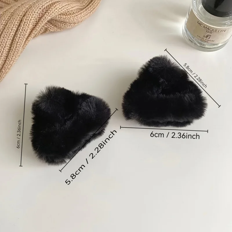 Niedliche Plüsch-Katzenohren-Haarspangen für Frauen, bezauberndes, flauschiges Haar-Accessoire für Ponyhaare und Pferdeschwänze, verspieltes Design für jeden Anlass. – Detail 7