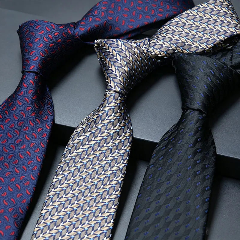 Men's 1200-Stitch Hand-Tied Narrow Tie 7cm (2.76in) Autumn and Winter New Style Silk Retro Geometric Jacquard Leaf Cotton Lining Red Black Multicolor Business Wedding Party Formal Wear Gift Accessory