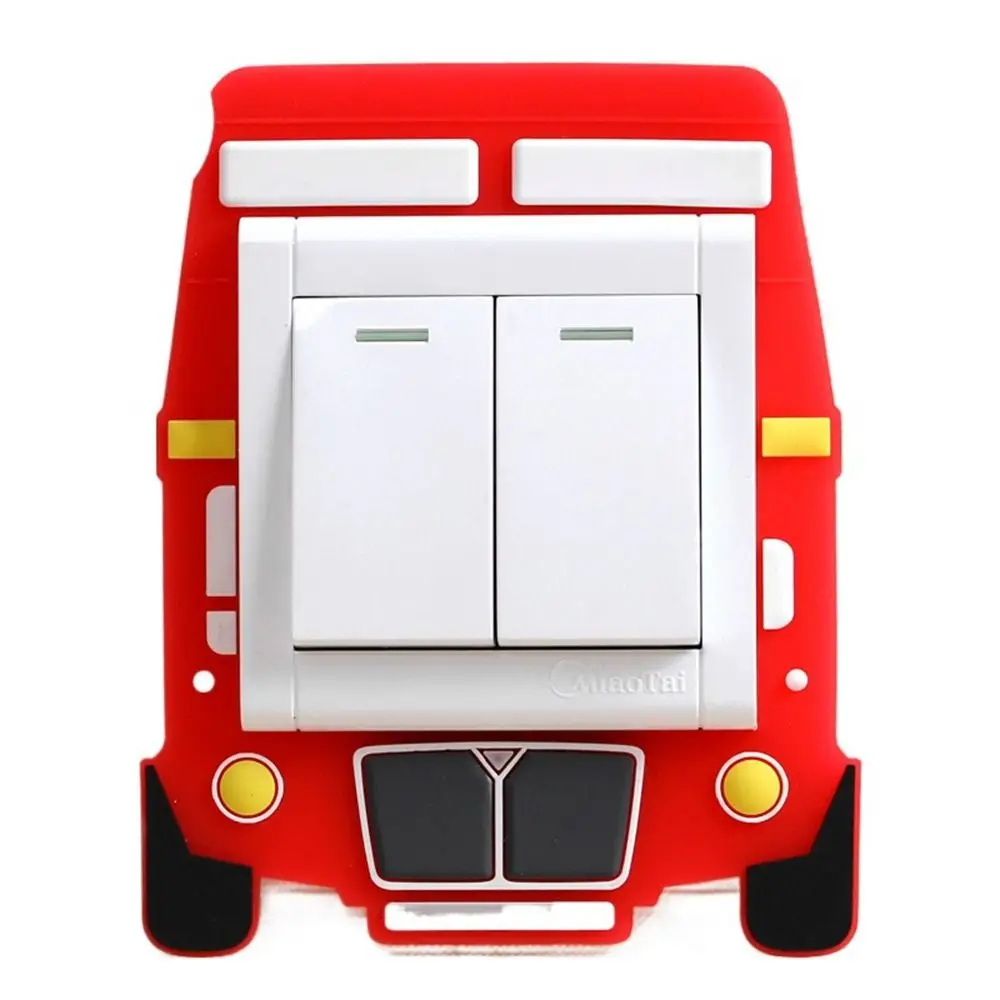 

Dust Protective Silicone Switch Sticker Animal Fruit Luminous Switch Cover Transportation Silicone Decoration Stickers