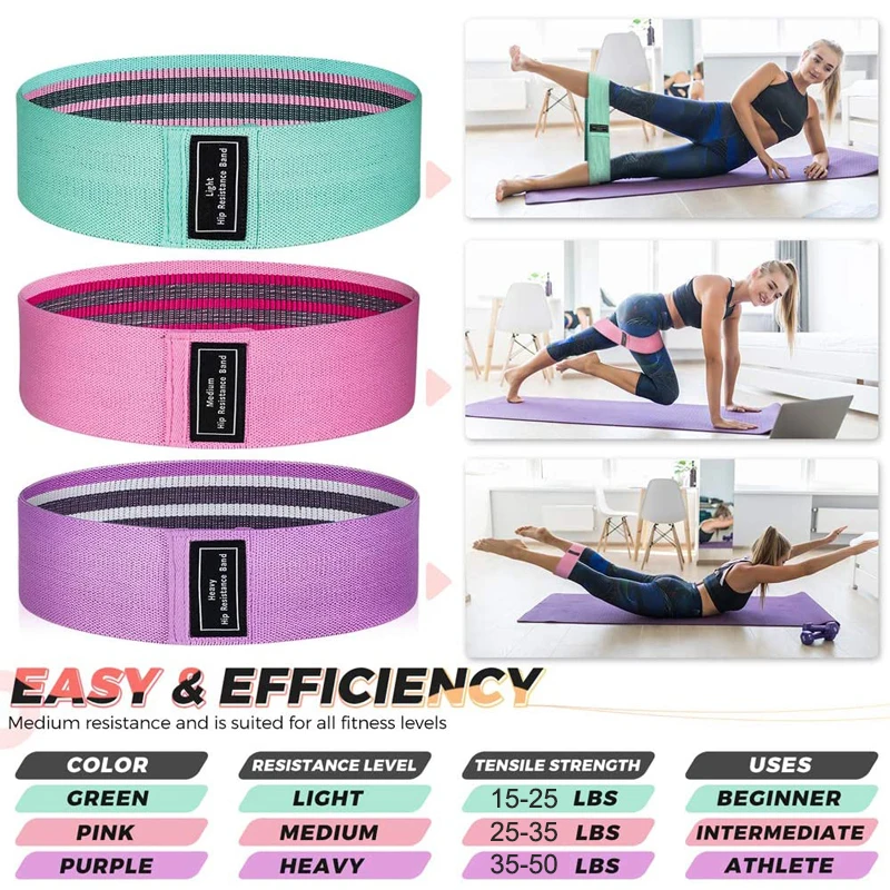 Worthdefence-Juego de bandas de goma elásticas para mujer, expansor de círculo de cadera para entrenamiento, Fitness, gimnasio, casa, botines de