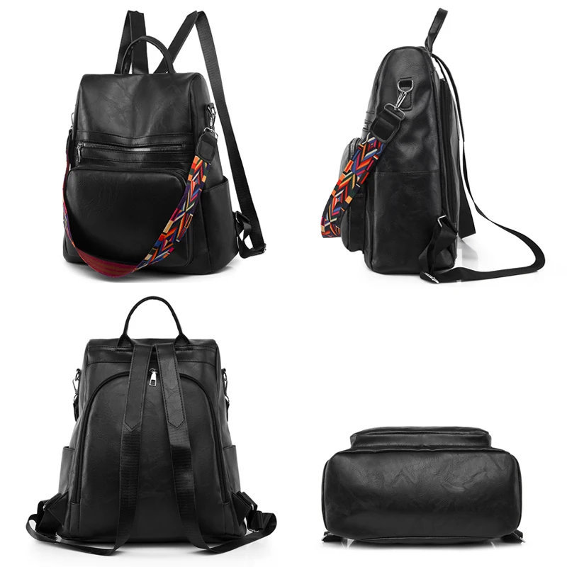 2023 New Designer Backpack Women High Quality Leather Backpack School Bags for Teenagers Girls Large Capacity Travel Backpack