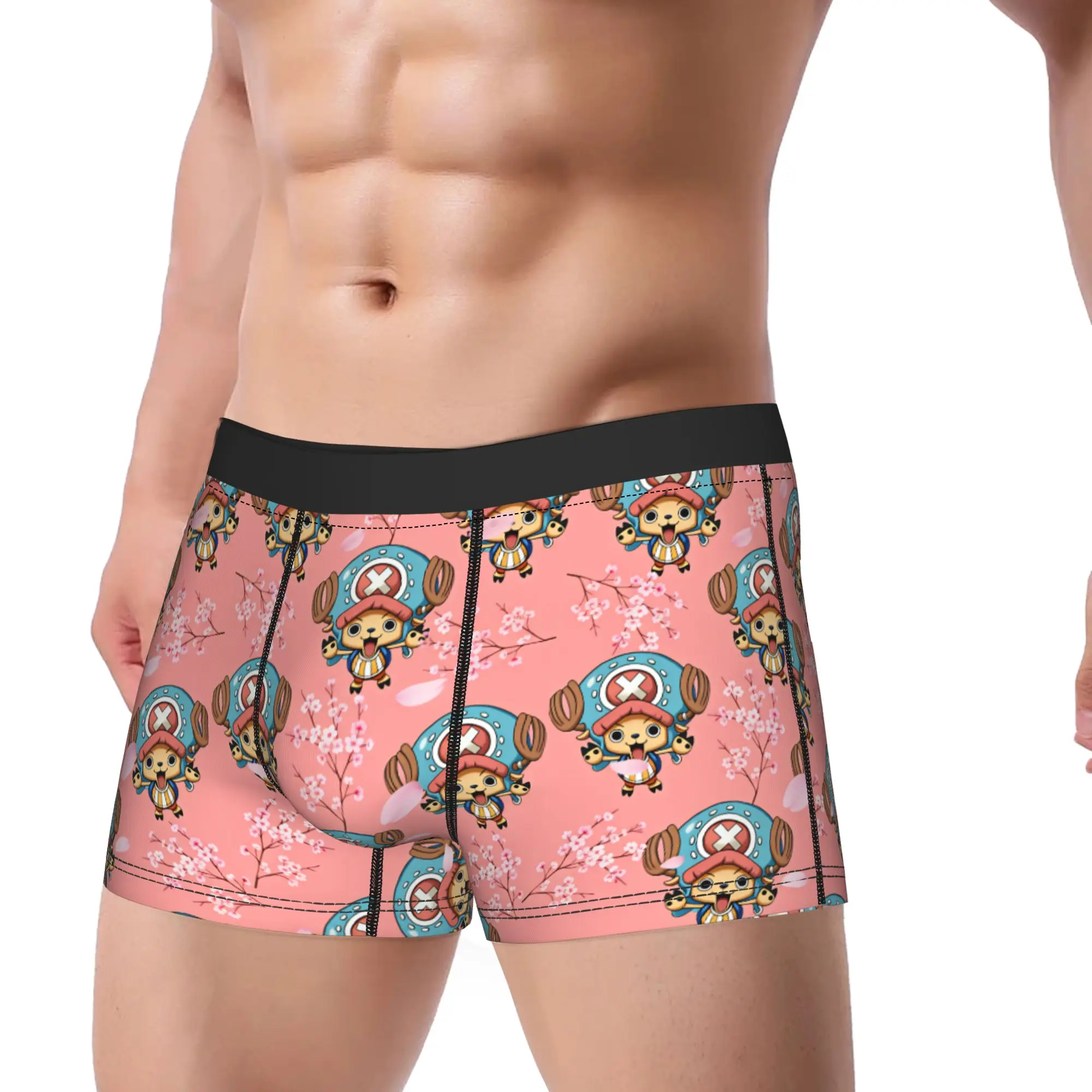 TONY TONY Chopper! Boxer Brief Ones Pieces Underwear Quality Males Funny Trunk Print Oversize Panties