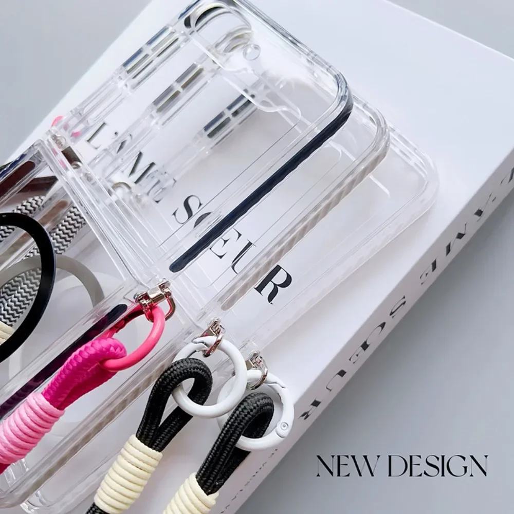 Magsafe Magnetisches Crossbody-Lanyard-Handyhülle für Samsung Galaxy Z Flip 8 7 fe 6 5 4 3 Flip7 Flip8 Flip7 Transparente Hülle – Detail 10