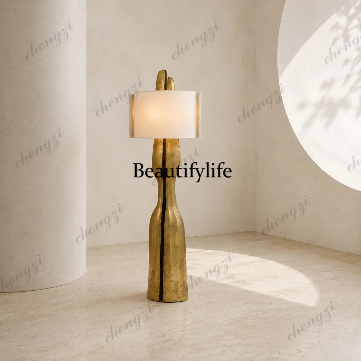Light luxury floor lamp art sculpture designer villa study living room exhibition hall ornament decoration Nordic lamps