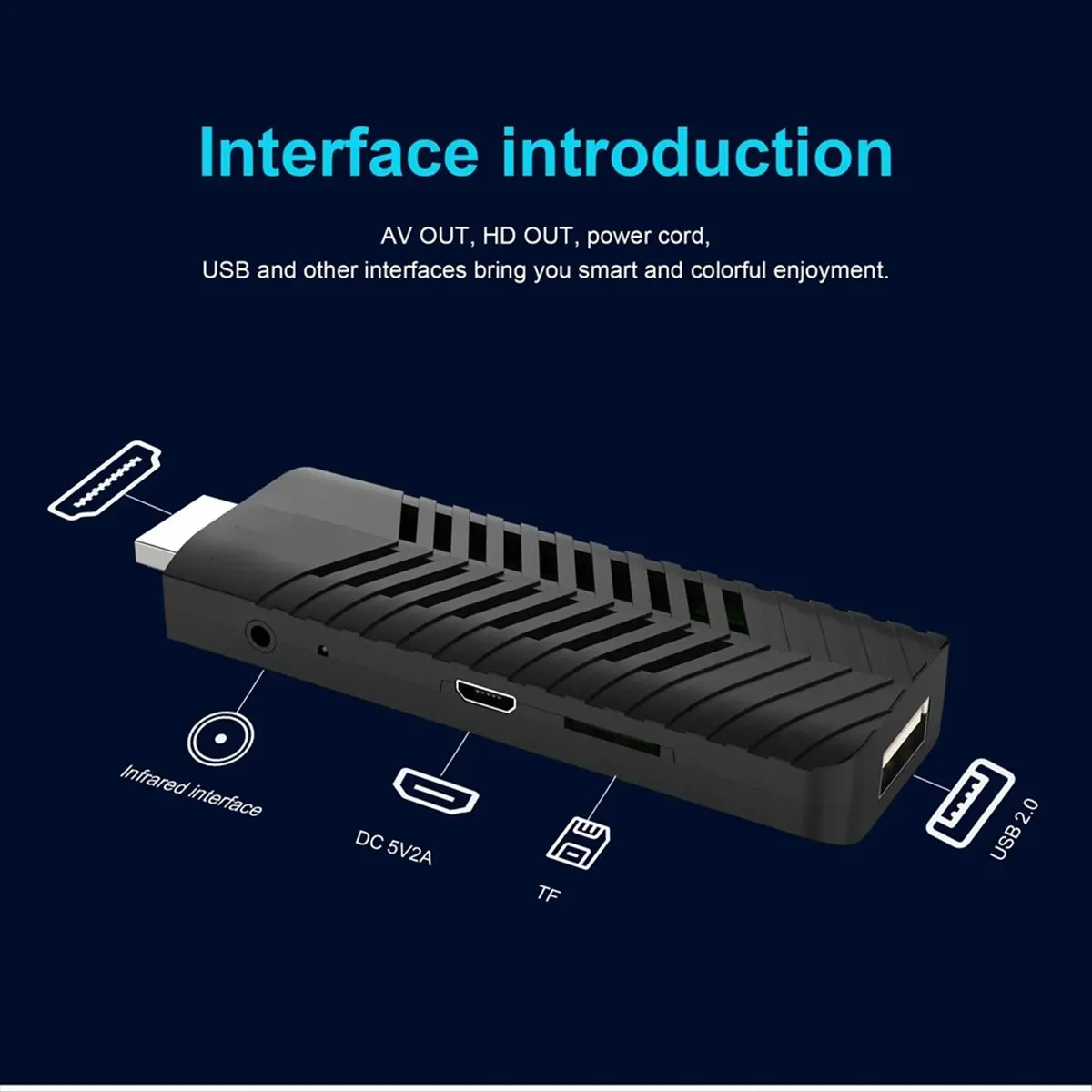 

(A26M) Для Android TV Stick Smart 4K HD, медиаплеер для потоковой передачи видео, 1 ГБ ОЗУ, 8 ГБ ПЗУ, пульт дистанционного управления, видеоигры, Wi-Fi 2.4G