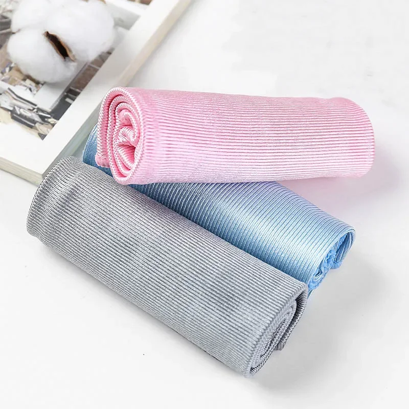 1 Pc Kitchen Cleaning Cloth No Trace Absorbable Soft Microfiber No Lint Window Car Rag Cleaning Towel Wipes Glass Cloth Gadgets