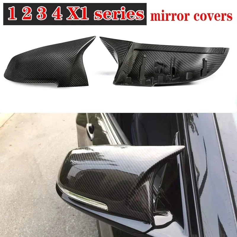 Upgrade Shells Rearview Cap For BMW 1 2 3 4 serie X1 M2 F20 F22 F30 F35 F32 F87 F33 Dry Carbon fiber rear view mirror case cover