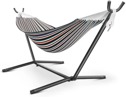 Hammock with Stand for Outside | 600 lbs, Carring Package, for 2-Person Outside Patio