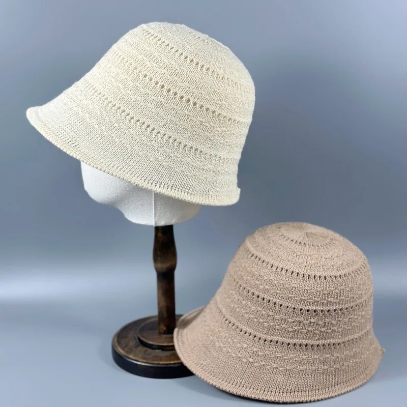 Women Sun Protection Korean Version Sun Straw Hat Summer British Retro Dome Small Fresh Travel Beach Hat Tide Hollow