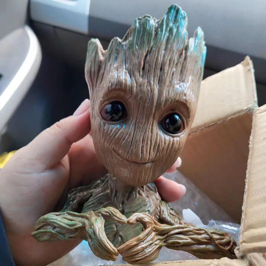 Groot Tree Flowerpot Action Figures Model Toys Anime Baby Tree Man Character Decoration Ornament Handicrafts Office Pen Case image 5