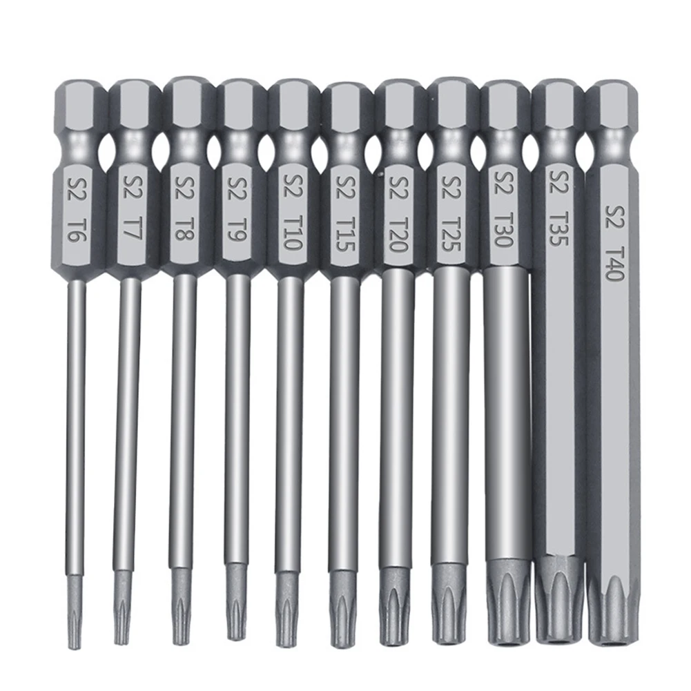 

Practical Portable Tool Accessory Durable Replacement Rustproof Screwdriver Bit Set MagneticSteel Home Hex Torx Hardware