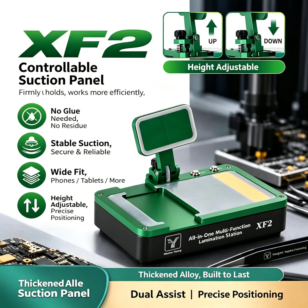 MY XF2 All-in-One Applicator Glue-Free Suction Fixture Height Adjustable Precision Alignment Tool for Phone Screen Repair