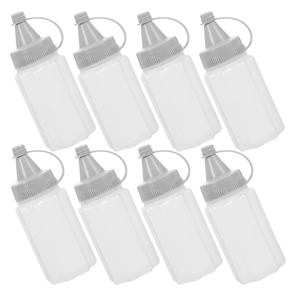 

8Pcs Kitchen Squeeze Bottles Reusable Plastic 30ml Sauce Condiment Dispenser Cooking Oil Vinegar Salad Dressing Portable Bottle