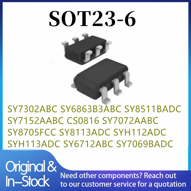 20PCS SY7302ABC SY6863B3ABC SY8511BADC SY7152AABC CS0816 SY7072AABC SY8705FCC SY8113ADC SYH112ADC SYH113ADC SY6712ABC SY7069BADC