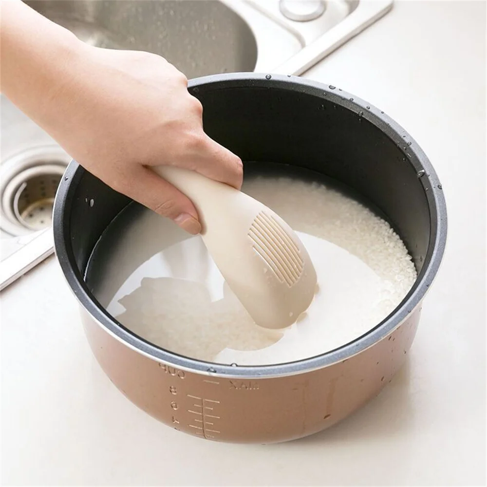 1/5PCS Multifunctional Rice Scoop Easy And Convenient Speed Up Stirring White Beige Kitchen Bar Supplies Kitchen Rice Spoon