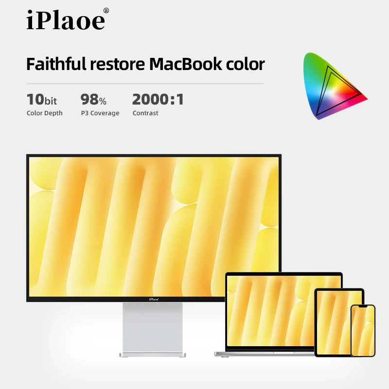 شاشة احترافية بدقة بألوان 4K مقاس 27 بوصة ولوحة IPS 10 بت 99% Adobe RGB HDMI 2.0 VESA Mount متوافقة مع جسم من سبائك الألومنيوم