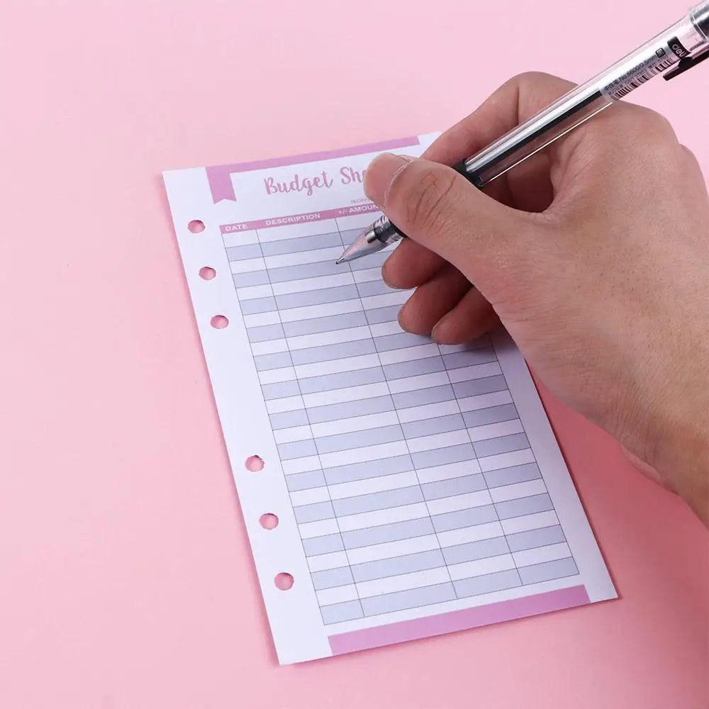 6穴の家計簿用紙幣オーガナイザー、予算管理帳、予算財布、予算バインダー、予算封筒、経費追跡、予算シート