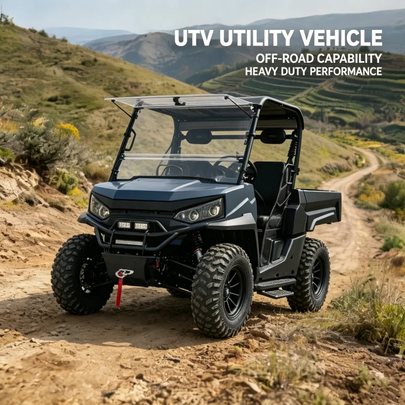 Custom Design 8KW Electric Utility UTV All Terrain Side By Side For Large Scale Vineyards Management Direct Source