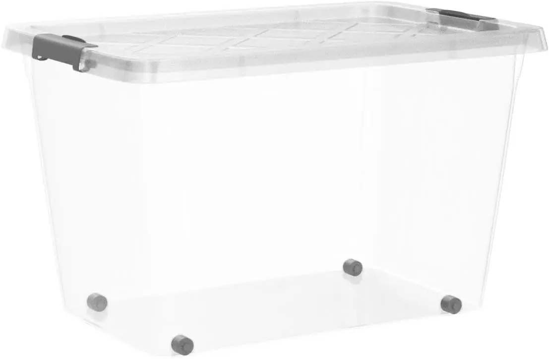 4 x 60l lebensmittel echte Aufbewahrung boxen mit Deckel, Verschluss klammern, 100% neuem