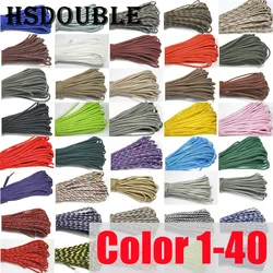 1pc 100FT 550 Paracord Parachute Cord Lanyard Mil Spec Type III 7 Strand Core For Climbing Camping Buckles Bracelet 1-40